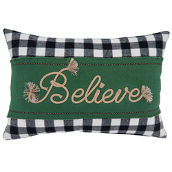 1325 Buffalo Plaid Believe Pillow