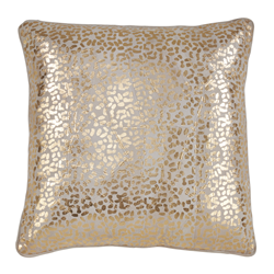 1394 Leopard Foil Print Leather Pillow