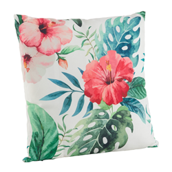 1458 - Printed Flower Pillow - Poly Filled