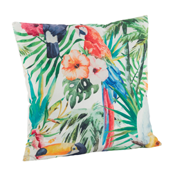 1459 - Printed Parrot Pillow - Poly Filled