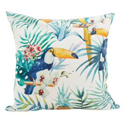 1462 - Printed Toucan Pillow - Poly Filled