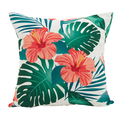 1468 - Printed Flower Pillow - Poly Filled