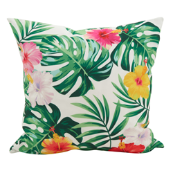 1473 - Printed Flower Pillow - Poly Filled