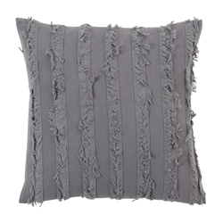 2446 - Fringe Stripe Pillow - Poly Filled