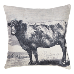 246 - Cow Drawing Pillow-Down Filled