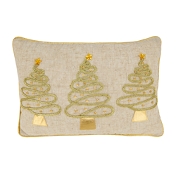 2076 - Holiday Trees Pillow - Poly Filled