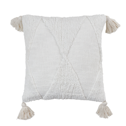 5314 Tufted Diamond Tassel Pillow