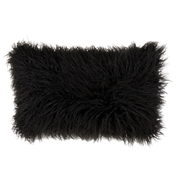 706 - Faux Mongolian Fur Pillow - Poly Filled