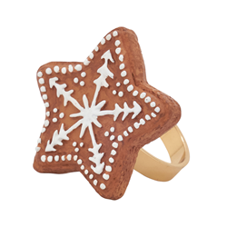 NR455 Gingerbread Star Napkin Ring