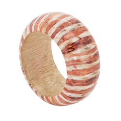 NR203 Striped Wood Napkin Ring