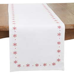 1252 Embroidered Snowflake Runner