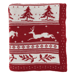 TH434 Christmas Knitted Throw