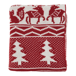 TH544 Christmas Knitted Throw