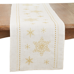 3138 Embroidered Snowflakes Runner