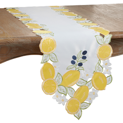 2015 Cutwork And Embroidered Lemon Runner