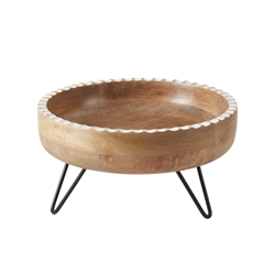 SE525 Ribbed Wood Bowl Stand
